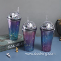 Double Constellation Creative Cup with straw